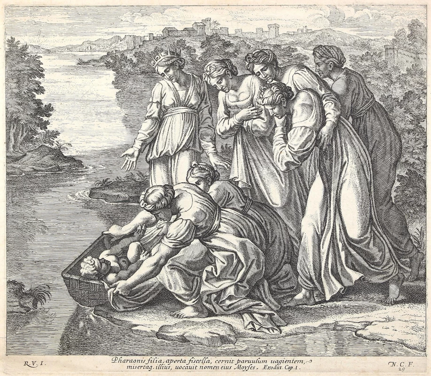 Ritrovamento di Mosè, 1649